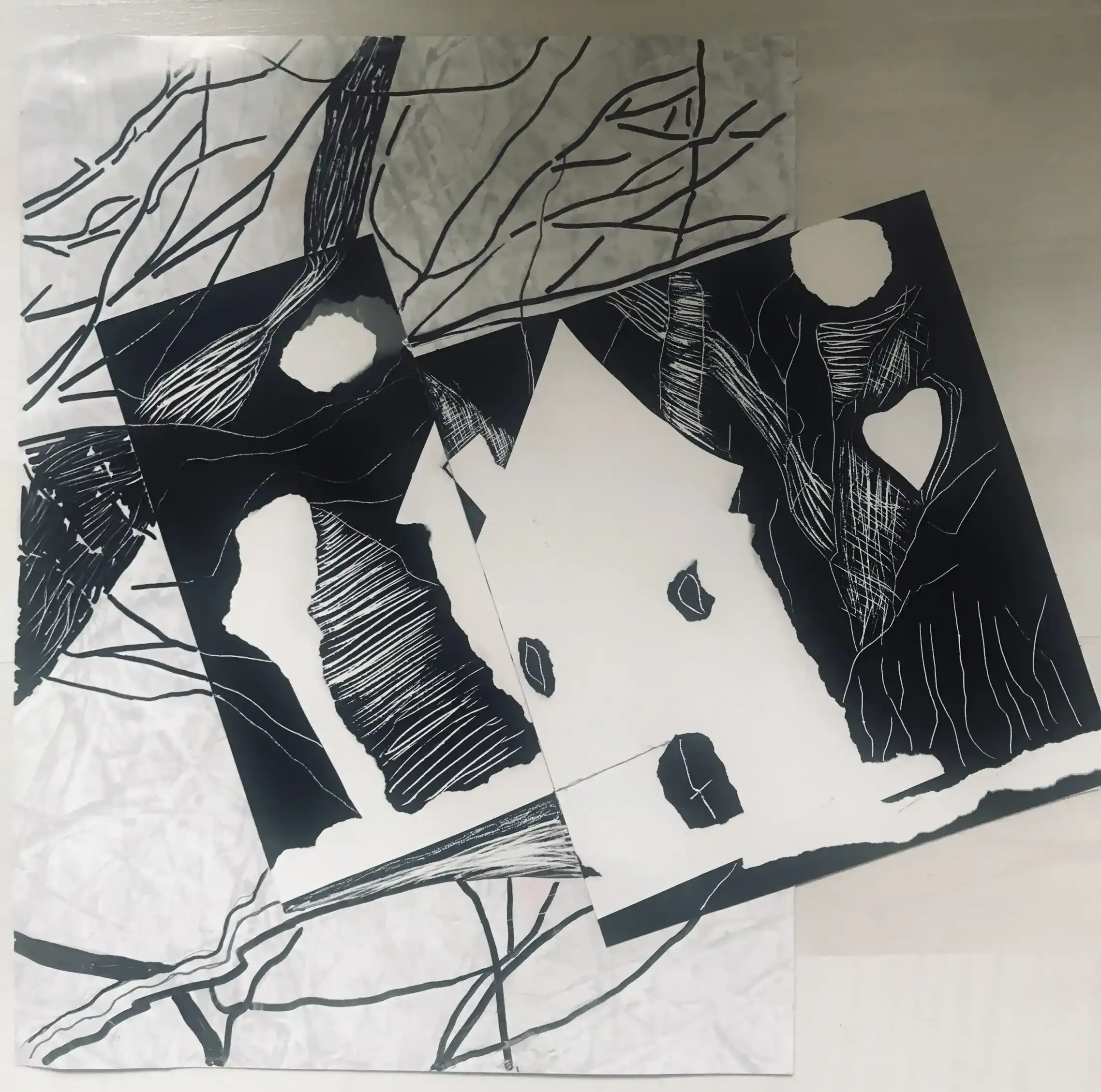 Collage & Drawing, October